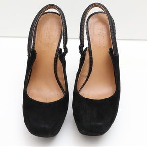 L.A.M.B. Platform closed toe stilettos - black velvet